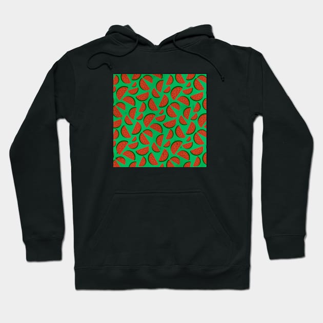 Watermelon Pattern Hoodie by FoodPatterns